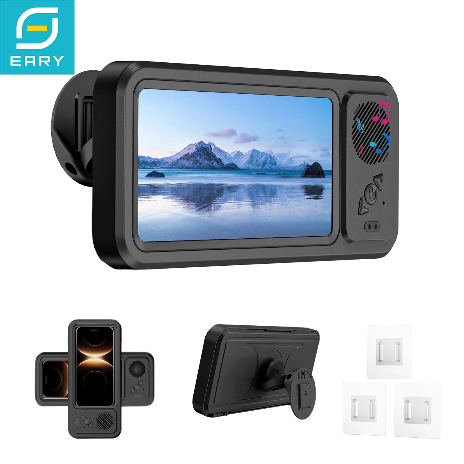 Eary Shower Phone Holder Waterproof 360°Rotation Shower Phone Case  Cover Mount Stand for Bathroom Wall Mirror Kitchen
